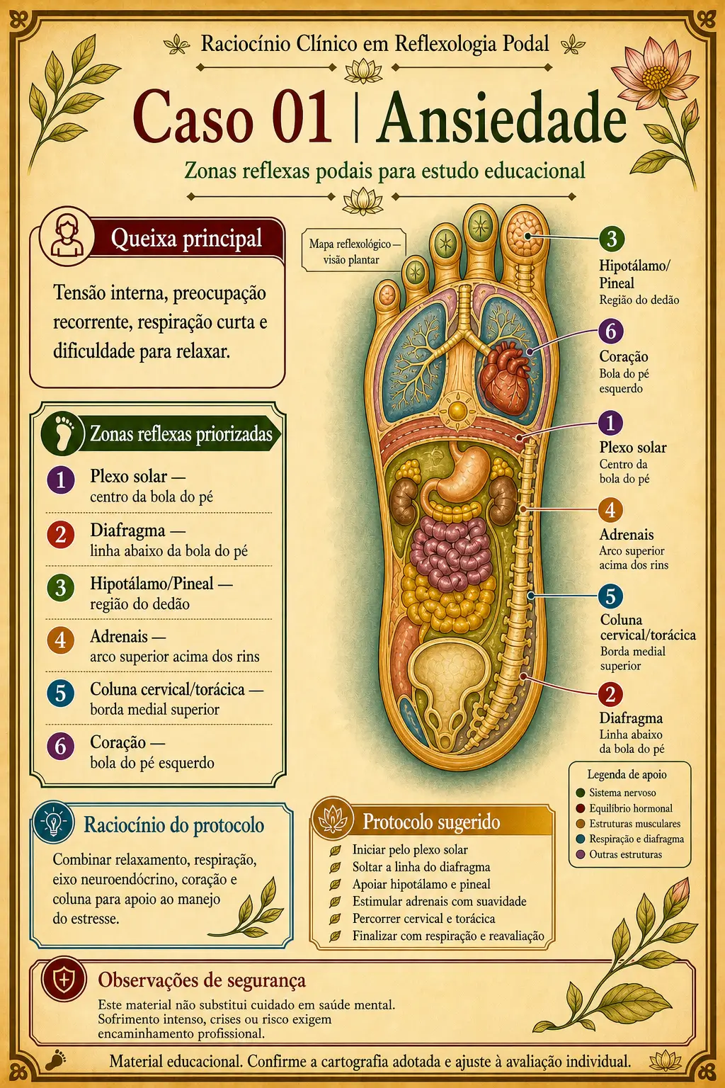 Caso 01 sobre ansiedade em Reflexologia Podal