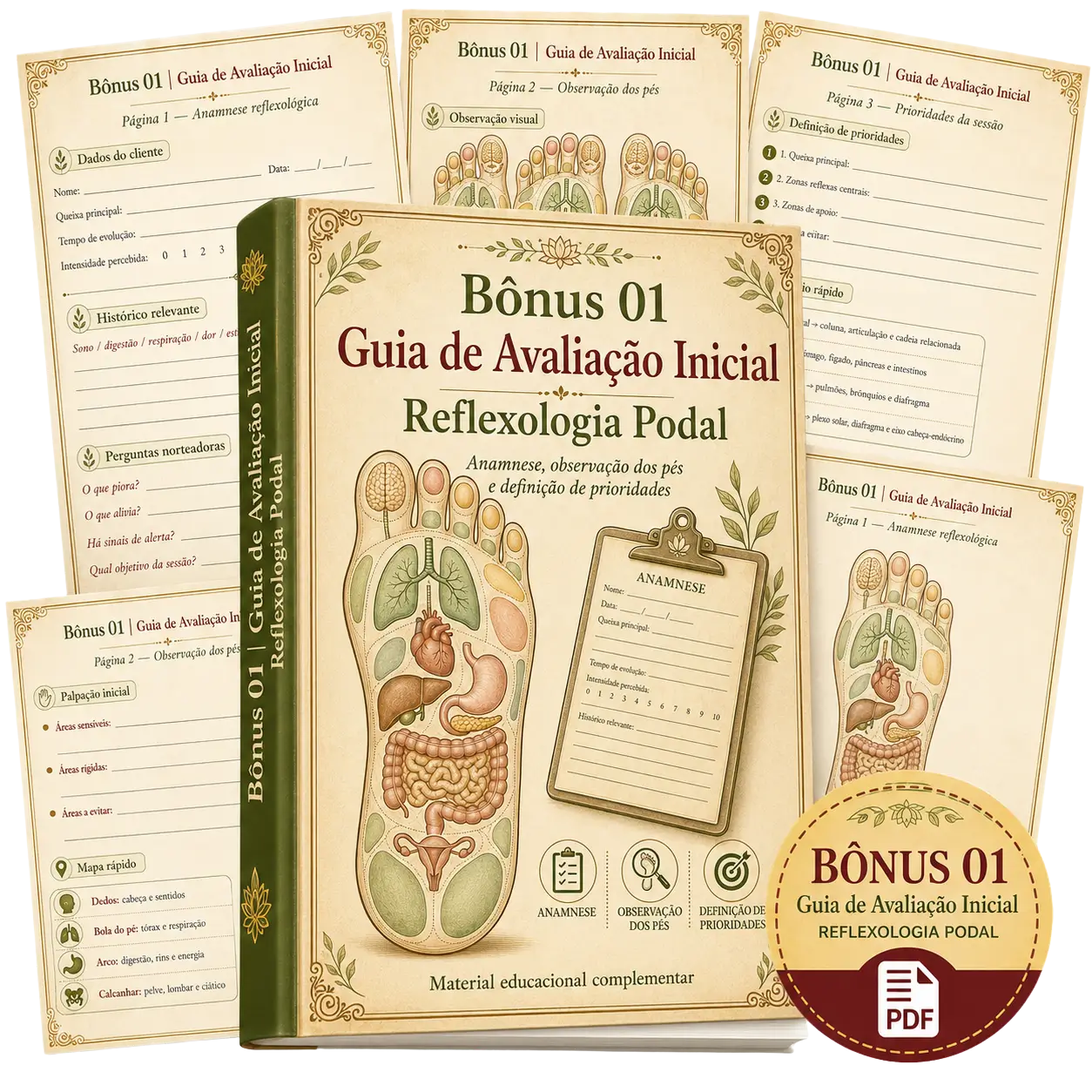 Bônus 01 - Guia de Avaliação Inicial em Reflexologia Podal
